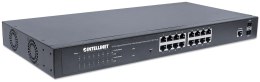 Switch zarządzalny Intellinet 16x 10/100/1000 Mbps PoE+ 374W + 2x slot SFP Rack 19