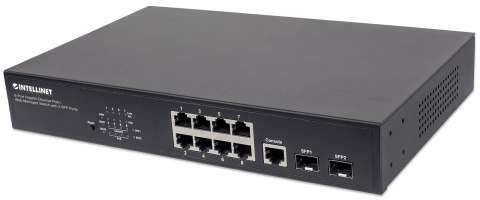 Switch zarządzalny Intellinet 8x 10/100/1000 Mbps PoE+, 2 sloty SFP