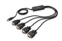 Adapter DIGITUS DA-70159 (USB M - 4x RS-232 M; 1,5m; kolor czarny)