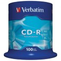 Verbatim CD-R, 43411, Extra Protection, 100-pack, 700MB, 52x, 80min., 12cm, bez możliwości nadruku, spindle, do archiwizacji dan