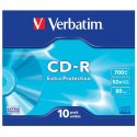 Verbatim CD-R, 43415, Extra Protection, 10-pack, 700MB, 52x, 80min., 12cm, bez możliwości nadruku, slim box, PROMO, do archiwiza