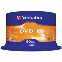 Verbatim DVD-R, Matt Silver, 43548, 4.7GB, 16x, spindle, 50-pack, bez możliwości nadruku, 12cm, do archiwizacji danych