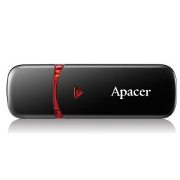 Apacer USB flash disk, USB 2.0, 32GB, AH333, czarny, AP32GAH333B-1, USB A, z osłoną
