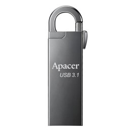 Apacer USB flash disk, USB 3.0, 16GB, AH15A, srebrny, AP16GAH15AA-1, USB A, z karabinkiem