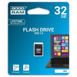 Goodram USB flash disk, USB 2.0, 32GB, UPI2, czarny, UPI2-0320K0R11, USB A, z osłoną