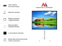 Ekran projekcyjny na stojaku Maclean MC-608 (rozwijane ręcznie; 240 x 180 cm; 4:3; 120")