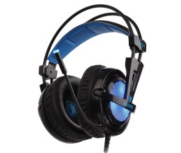 Słuchawki gamingowe Sades Locust Plus 7.1 Surround czarno-niebieskie