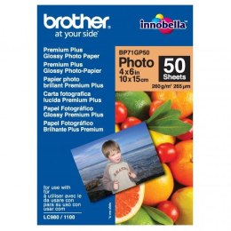 Brother Premium Glossy Photo Pa, BP71GP50, foto papier, połysk, biały, 10x15cm, 4x6