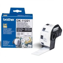 Brother etykiety papierowe 23mm x 23mm, biała, 1000 szt., DK11221, do drukarek typu QL