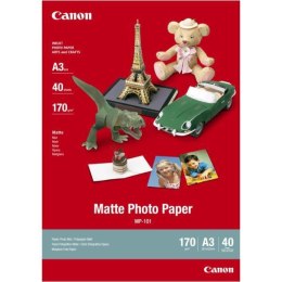 Canon Matte Photo Paper, MP-101 A3, foto papier, matowy, 7981A008, biały, A3, 170 g/m2, 40 szt., atrament