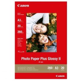 Canon Photo Paper Plus Glossy, PP-201 A3, foto papier, połysk, 2311B020, biały, A3, 275 g/m2, 20 szt., atrament