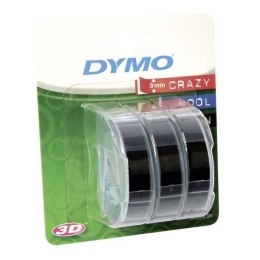 Dymo oryginalny taśma do drukarek etykiet, Dymo, S0847730, czarny podkład, 3m, 9mm, 3D, 1 blister/3 szt