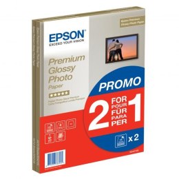 Epson Premium Glossy Photo Pa, C13S042169, foto papier, gratis 1+1 typ połysk, biały, A4, 255 g/m2, 30 szt., atrament