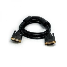 Video Kabel DVI (24+1) M - DVI (24+1) M, Dual link, 10m, pozłacane końcówki, ekranowany, czarna, EOL