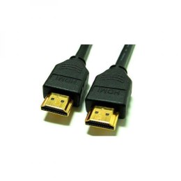 Video Kabel HDMI M - HDMI M, HDMI 1.4 - High Speed with Ethernet, 1m, pozłacane złącza, czarna