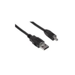 USB kabel (2.0), USB A M - 8-pin M, 25947, 1.8m, czarny, PANASONIC