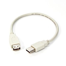 Logo Przedłużacz USB (2.0), USB A M - USB A F, 0.3m, biała, blistr