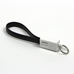 USB kabel (2.0), USB A M - microUSB (M), 49160, 0.2m, czarny, breloczek na klucze