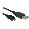 USB kabel (2.0), USB A M - microUSB (M), 1m, czarny