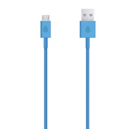 USB kabel (2.0), USB A M - microUSB (M), 1m, niebieski, EOL