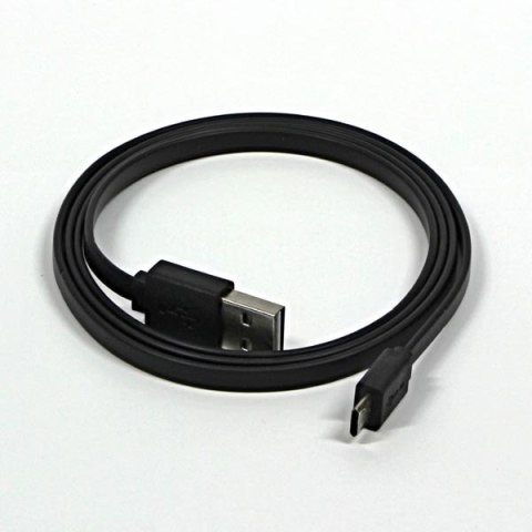 Logo USB kabel (2.0), USB A (M) reversible - microUSB reversible (M), 1m, reversible, czarny, blistr, EOL
