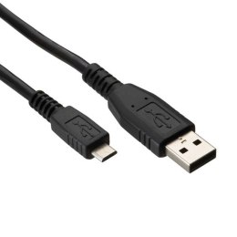USB kabel (2.0), USB A M - microUSB (M), 3m, czarny