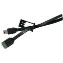 Logo USB kabel (2.0), USB A M - miniUSB (M), 0.3m, czarny, smycz do aparatu