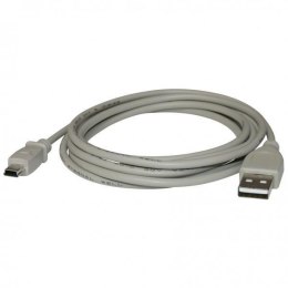 Logo USB kabel (2.0), USB A M - miniUSB (M), 3m, czarny
