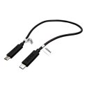 USB kabel (2.0), microUSB (M) - microUSB (M), 0.3m, OTG, czarny