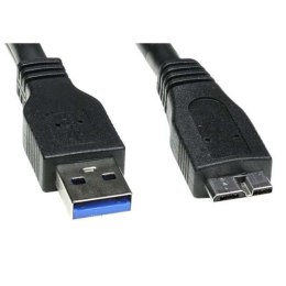 Logo USB kabel (3.0), USB A M - USB micro B (M), 2m, czarny, blistr