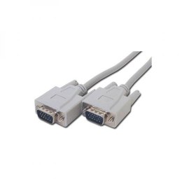 Video Kabel VGA (D-Sub) (M) - VGA (D-Sub) (M), 2m, szary, Logo blistr