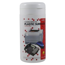 Środki czyszczące chusteczki jednorazowe do plastiku, pudełko, 100szt., Logo