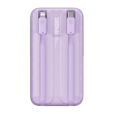 Powerbank Baseus Comet z kablem USB do USB-C, 10000mAh, 22.5W (fioletowy)