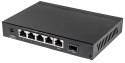 Switch Gigabit 5-portowy PoE+ ze slotem SFP Combo