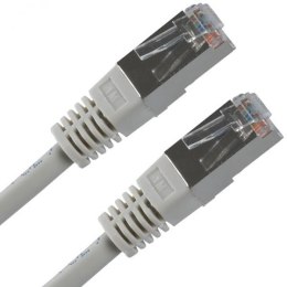 Przewód LAN FTP patchcord, Cat.5e, RJ45 M - RJ45 M, 3 m, chroniony, szary, economy