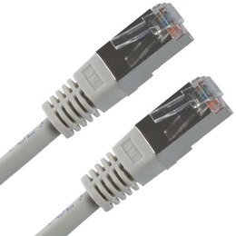 Przewód LAN FTP patchcord, Cat.5e, RJ45 M - RJ45 M, 50 m, chroniony, szary, economy