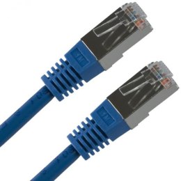 Przewód LAN FTP patchcord, Cat.5e, RJ45 M - RJ45 M, 5 m, chroniony, niebieski, czysta miedź economy, EOL