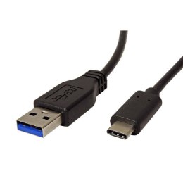 USB kabel (3.1), USB A M - USB C (M), 1m, okrągły, czarny, plastic bag
