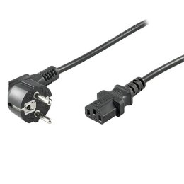 Kabel sieciowy 230V zasilacz, CEE7 (widelec) - C13, 1m, VDE approved, czarny