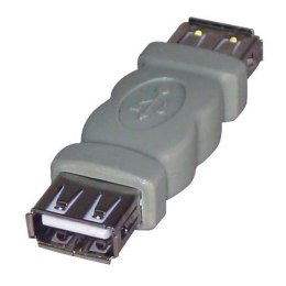 USB złączka, (2.0), USB A F - USB A F, szara, 5891