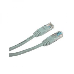Przewód LAN UTP patchcord, Cat.5e, RJ45 M - RJ45 M, 1 m, nieekranowany, szary, economy