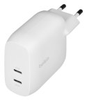 60W DUAL USB-C CHARGER WITH/POWER DELIVER WHITE