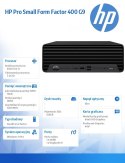 HP Inc. Komputer stacjonarny Pro Small Form Factor 400 G9 i3-13100 256GB/16GB/DVD/W11P 881J2EA