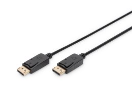 Kabel DP/DP M/M z zatrzaskami czarny 2m DisplayPort 4K 60Hz UHD