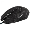 Mysz przewodowa USB, E-blue Auroza Gaming, czarna, optyczna, 4000DPI, e-box