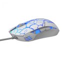Mysz przewodowa USB, E-blue Cobra, biało-niebieska, optyczna, 2500DPI, e-box