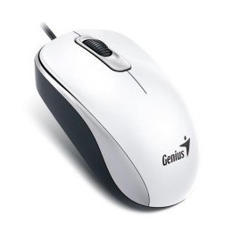 Mysz przewodowa, Genius DX-110, biała, optyczna, 1000DPI