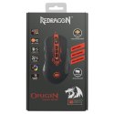 Mysz przewodowa USB, Redragon Origin, czarno-czerwona, optyczna, 4000DPI