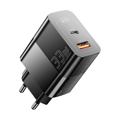 Ładowarka USB-C+USB-A 33W Essager GaN (czarna)