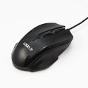 Mysz przewodowa, Logo Shape, czarna, optyczna, 800DPI